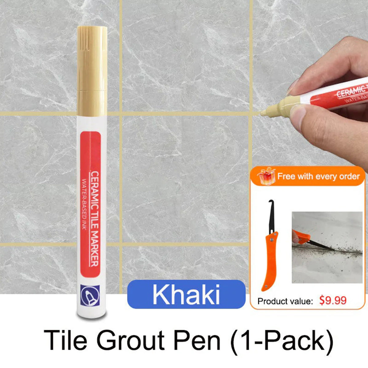 🔥 BUY 2 GET 1 FREE✨Anti-Mold Waterproof Tile Grout Pen