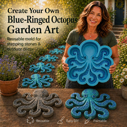 🌊 Ocean Animal Stepping Stone Mold – Reusable Garden DIY Mold