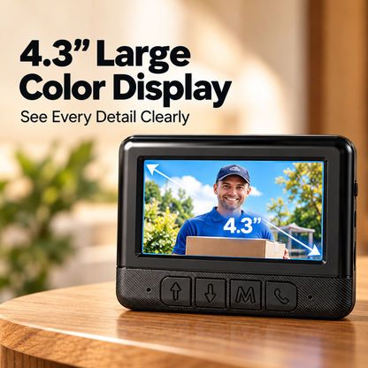 🚪 X6 Wireless Video Doorbell – No WiFi Required, 4.3" Color Screen & Two-Way Communication