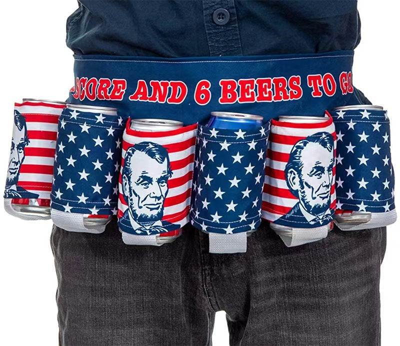 Novelty Beer Belt Holster (6-Pack) – Adjustable Belt – A Must-Have for BBQs and July 4th Parties
