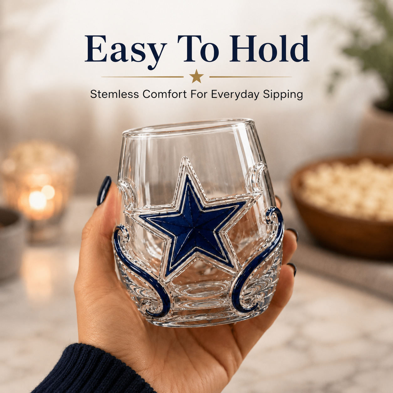 🏈 Game Day Football Fan Glass Gift Set – 4 Unique Stemless Glasses