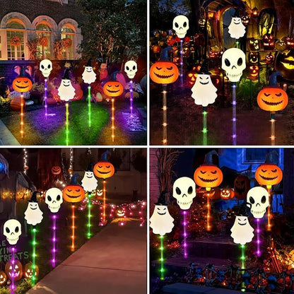 Quirky Solar Pumpkin Lights (Pack of 6) – Halloween Solar Lights