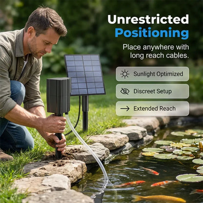 🐟 Solar Pond Aerator with Air Pump – Outdoor Solar Oxygenator