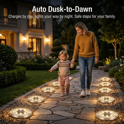 ✨🏡8-LED Solar Garden Lights – Waterproof Outdoor Pathway Decor