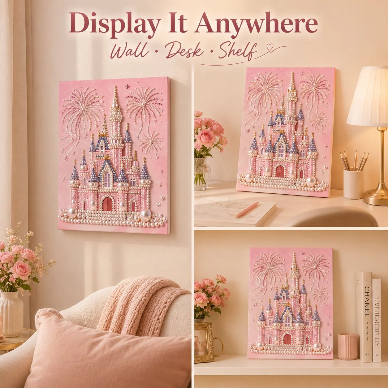 ✨ Create Stunning Pearl Art Easily | Relaxing DIY Gem Painting Wall Decor