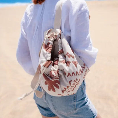 2-in-1 Sand-Free Towel Backpack | 100% Organic Cotton