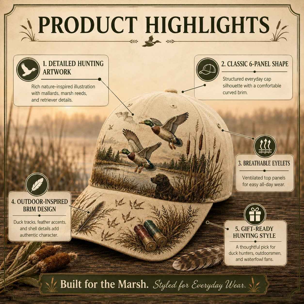 🔥 Last Day 49% OFF🦆 DUCK HUNTING WILD & READY HAT