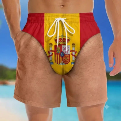 Funny Patriotic Men’s Swim Trunks – Freedom & Chill Summer Beach Shorts 🏖️