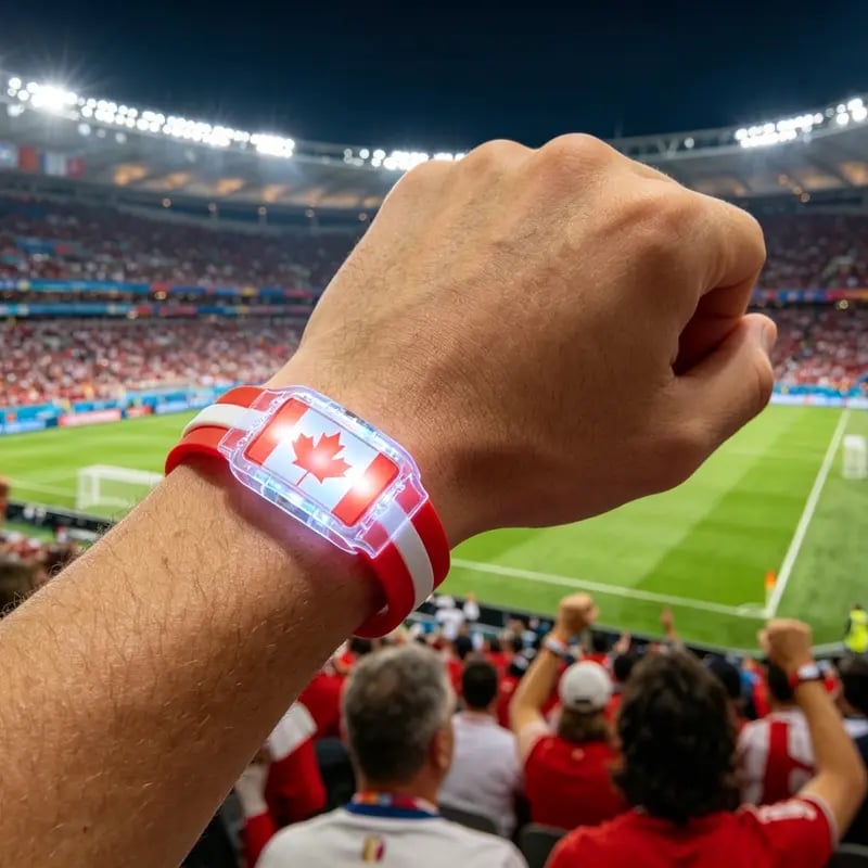 2PCS LED Light Up National Flag Wristbands