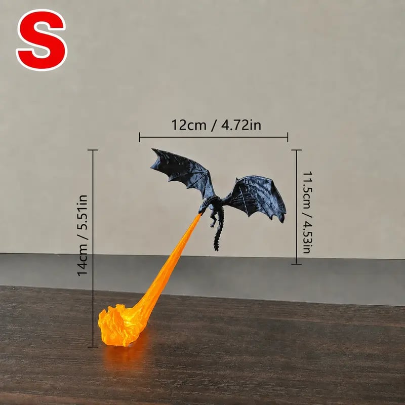 🔥Last Day: 60% OFF🔥 Firebreathing Dragon Book Nook | Realistic Flame Fantasy Shelf Decor