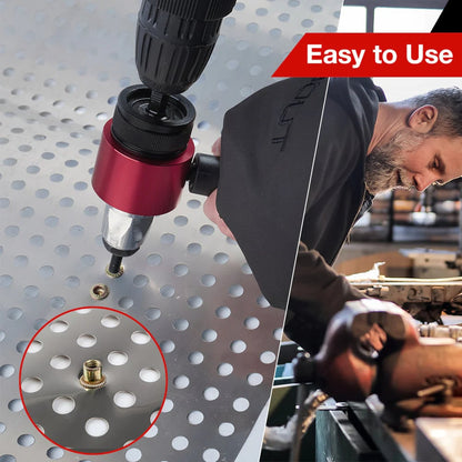 Cordless Electric Rivet Gun Adapter Kit for Power Drill | Fits M3–M8 Rivets