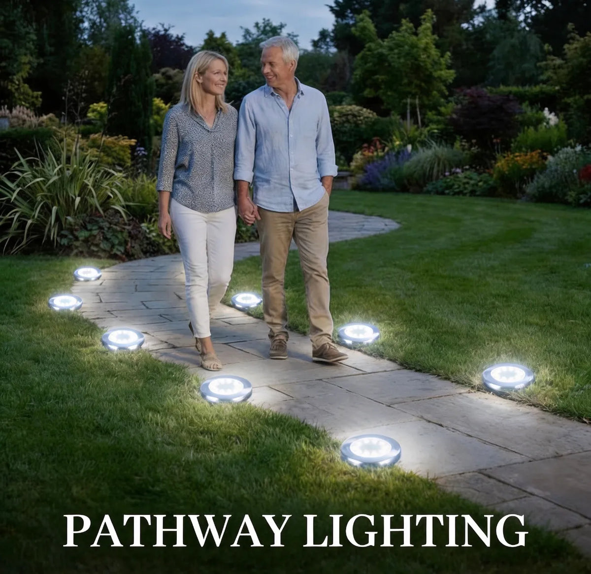 ✨🏡8-LED Solar Garden Lights – Waterproof Outdoor Pathway Decor