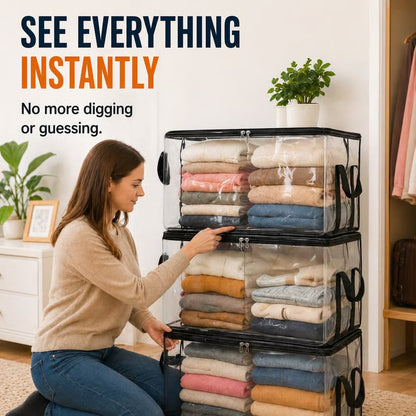 🎁 Mother's Day Sale 55% OFF 🎁 Heavy-Duty Clear Storage Bag for Clothes & Moving