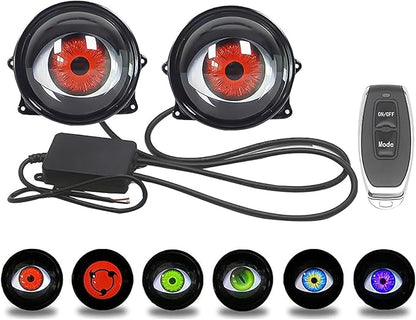 👁️ Demon Eye RGB Headlight Kit – Animated Iris Car Lighting Upgrade