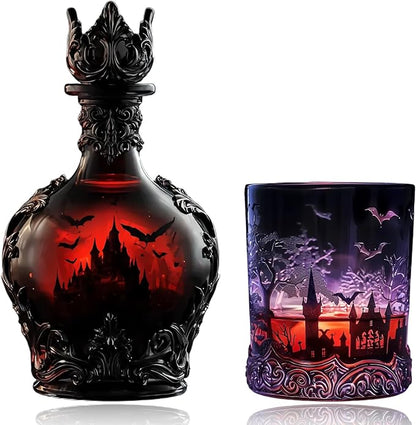 🧛 Gothic Vampire Elixir Whiskey Decanter | Magic Potion Style Liquor Bottle 🍷