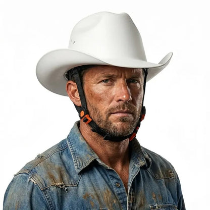 💯 Western Cowboy Hard Hat, Vented Wide Brim Safety Helmet for Construction & Ranch Workers