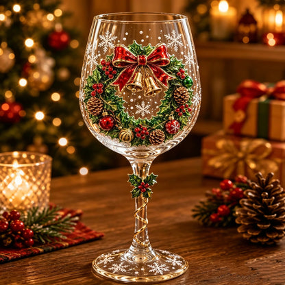 🔥🎁Christmas 3D Wine Glass Collection Gift Box Set✨