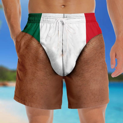 Funny Patriotic Men’s Swim Trunks – Freedom & Chill Summer Beach Shorts 🏖️