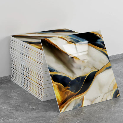 10 Pcs Marble Peel and Stick Waterproof Wall Panels🔥