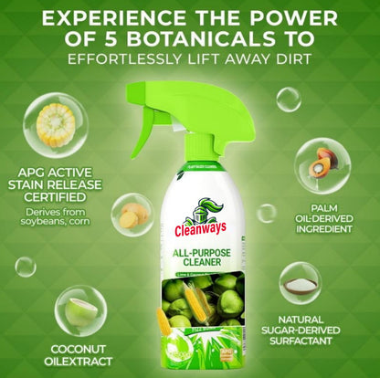 Extra-large capacity!! One bottle lasts a year.Plant-Based All-Purpose Cleaner | Eco-Friendly Stain Remover