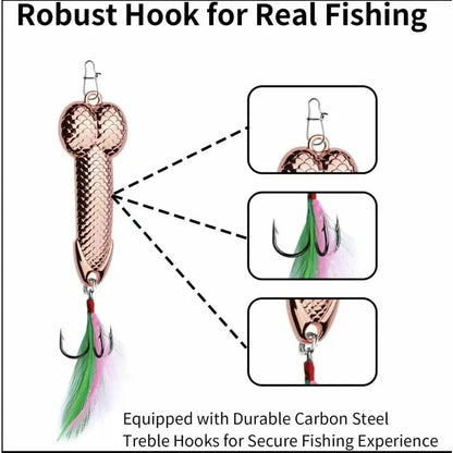 4-Piece Fun Fishing Lure Set: Topwater metal casting lures featuring sharp treble hooks, suitable for bass, trout, and predatory fish.