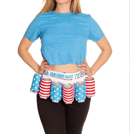 Novelty Beer Belt Holster (6-Pack) – Adjustable Belt – A Must-Have for BBQs and July 4th Parties