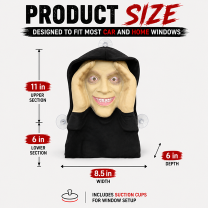 Creepy Realistic Mask for Halloween Jump Scares & Window Pranks