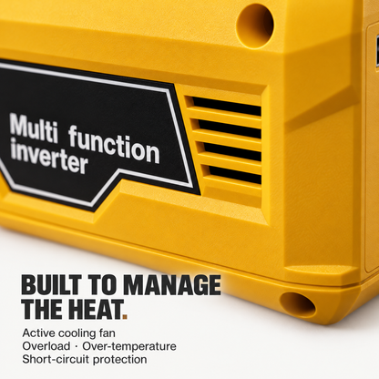 🔥🔋 250W Peak Power Tool Battery Inverter – Portable AC & USB Power Adapter