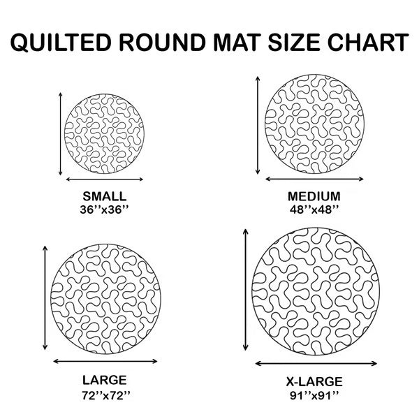 3D Skeleton Vortex Quilted Round Halloween Rug🎃