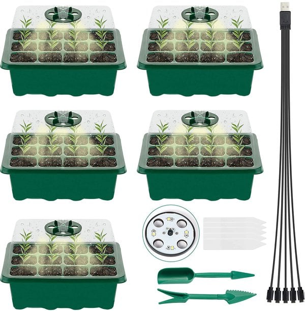 🔥HOT SALE🔥Seed Starter Trays with Grow Light
