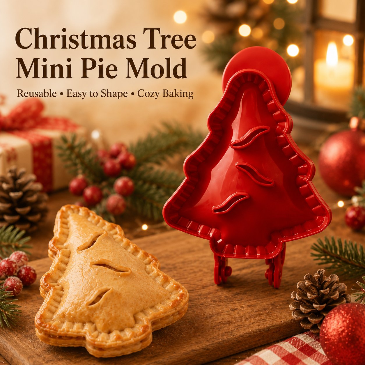 🥧 Beginner-Friendly Mini Hand Pie Press Mold – 6 Fun Shapes for Easy Homemade Pastries 🍎