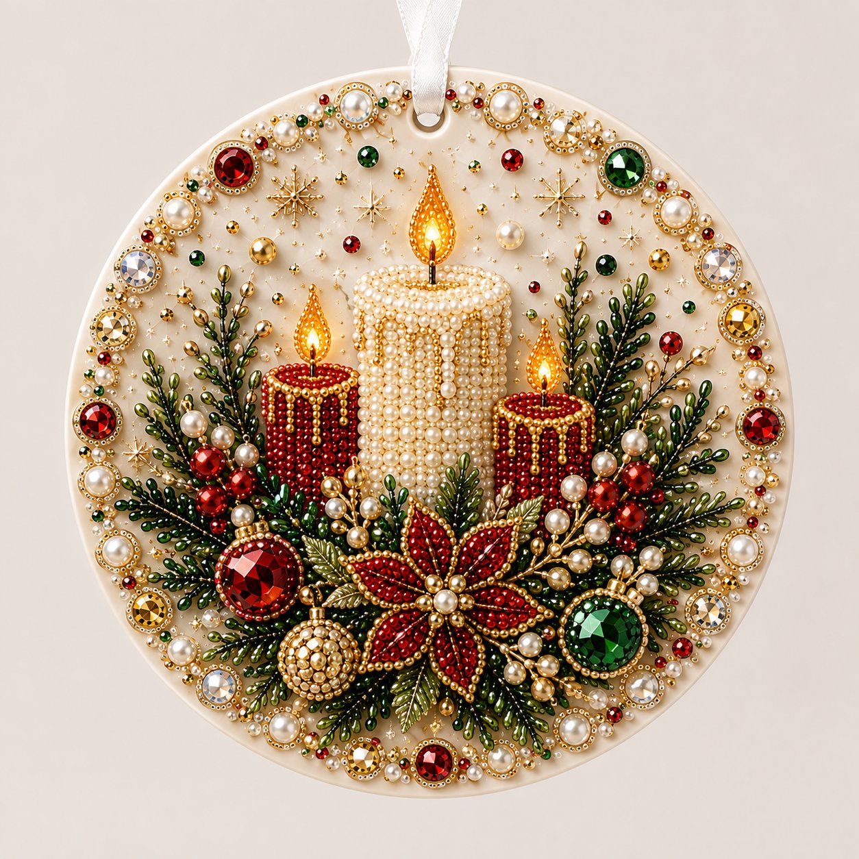 ✨ DIY-Weihnachtsschmuckkollektion aus Perlen und Edelsteinen