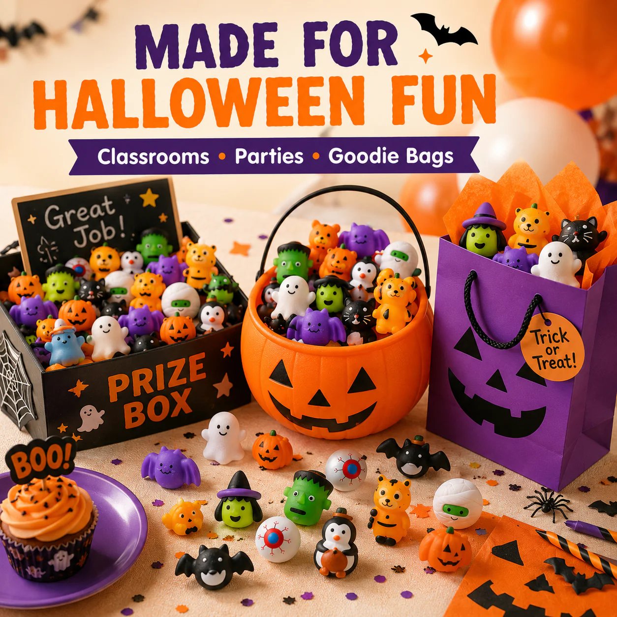 🔥Last Day 50% OFF - 🎃 30PCS Halloween Mini Squishy Toys for Kids