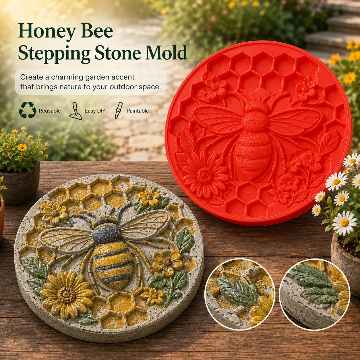 🌻 Reusable Garden Art Mold – Make Your Garden Truly One of a Kind