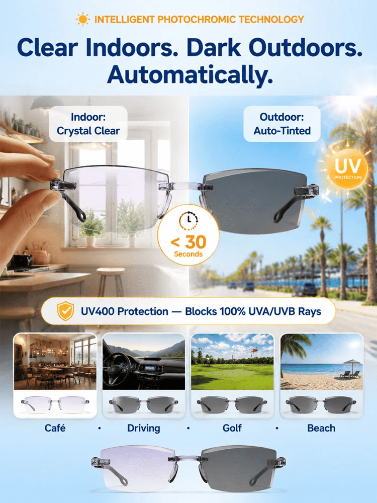 [Regain Your Youthful Vision] 🔥Smart Zoom Diamond-Cut Reading Glasses