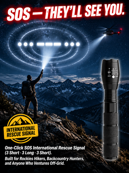 [Night Vision Flashlight] Ultra-Bright White Laser Zoomable Flashlight
