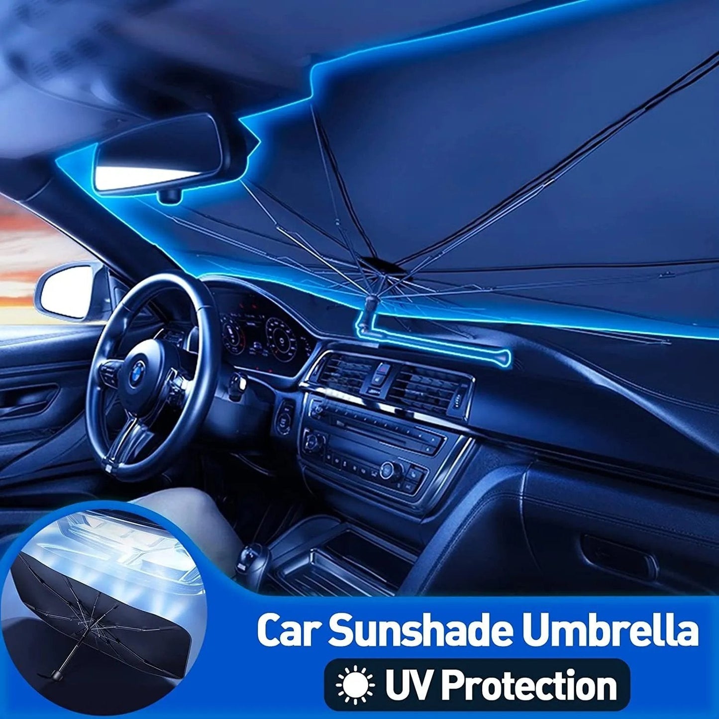 🔥Summer Sale 50% OFF! ✨Car Windshield Sun Shade Umbrella