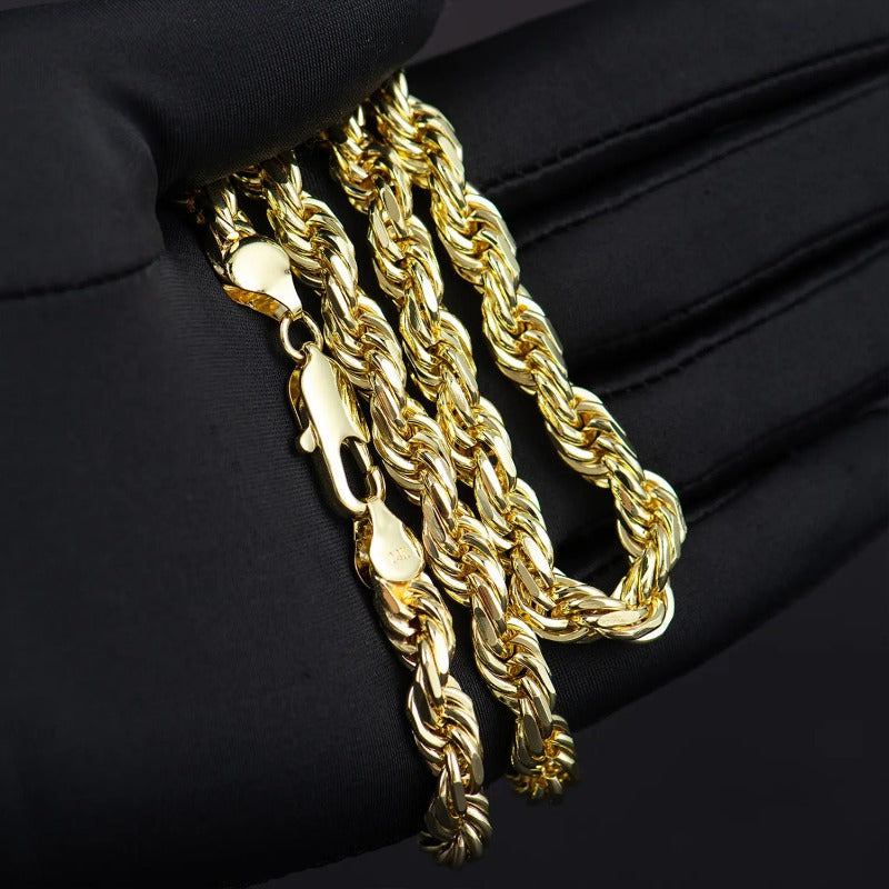 ✨ Diamond-Cut Rope Chain – 10mm Stainless Steel Statement Necklace