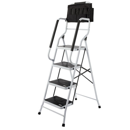 3 or 4 Step Folding Ladder with Handrails