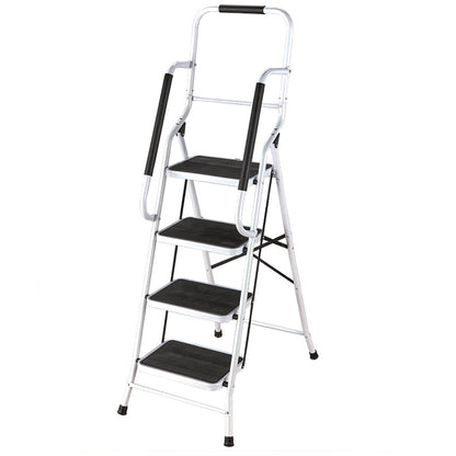 3 or 4 Step Folding Ladder with Handrails