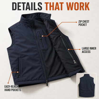 Men’s Everyday Concealment Vest – Dual-Side Built-In Holster & Inner Storage