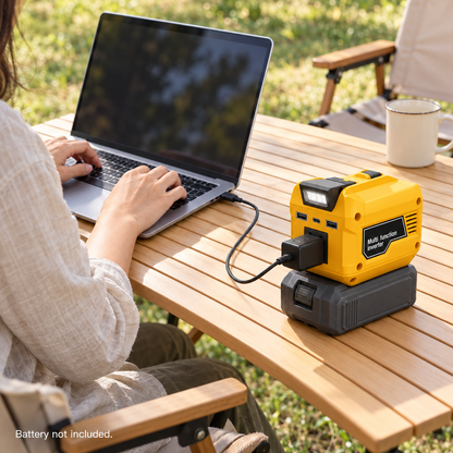 🔥🔋 250W Peak Power Tool Battery Inverter – Portable AC & USB Power Adapter