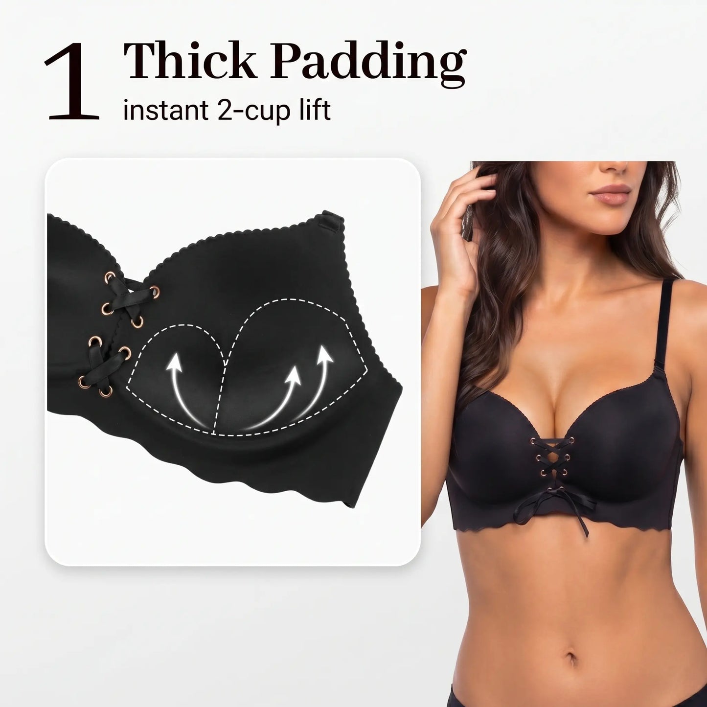 💖LIMITED SALE 50% OFF💖Drawstring Push-Up Bra– Instant Lift & Cleavage