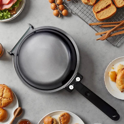 Double-Sided Non Stick Frying Pan Skillet - Non Stick Cookingware for Cook Both Sides, Omelet Easy, Pancake Ready, Suitable for Kitchen & Outdoor Use, Ideal Christmas & New Year Gift