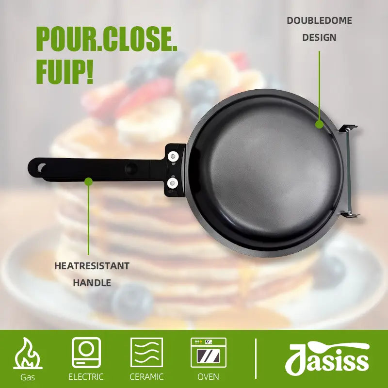 Double-Sided Non Stick Frying Pan Skillet - Non Stick Cookingware for Cook Both Sides, Omelet Easy, Pancake Ready, Suitable for Kitchen & Outdoor Use, Ideal Christmas & New Year Gift