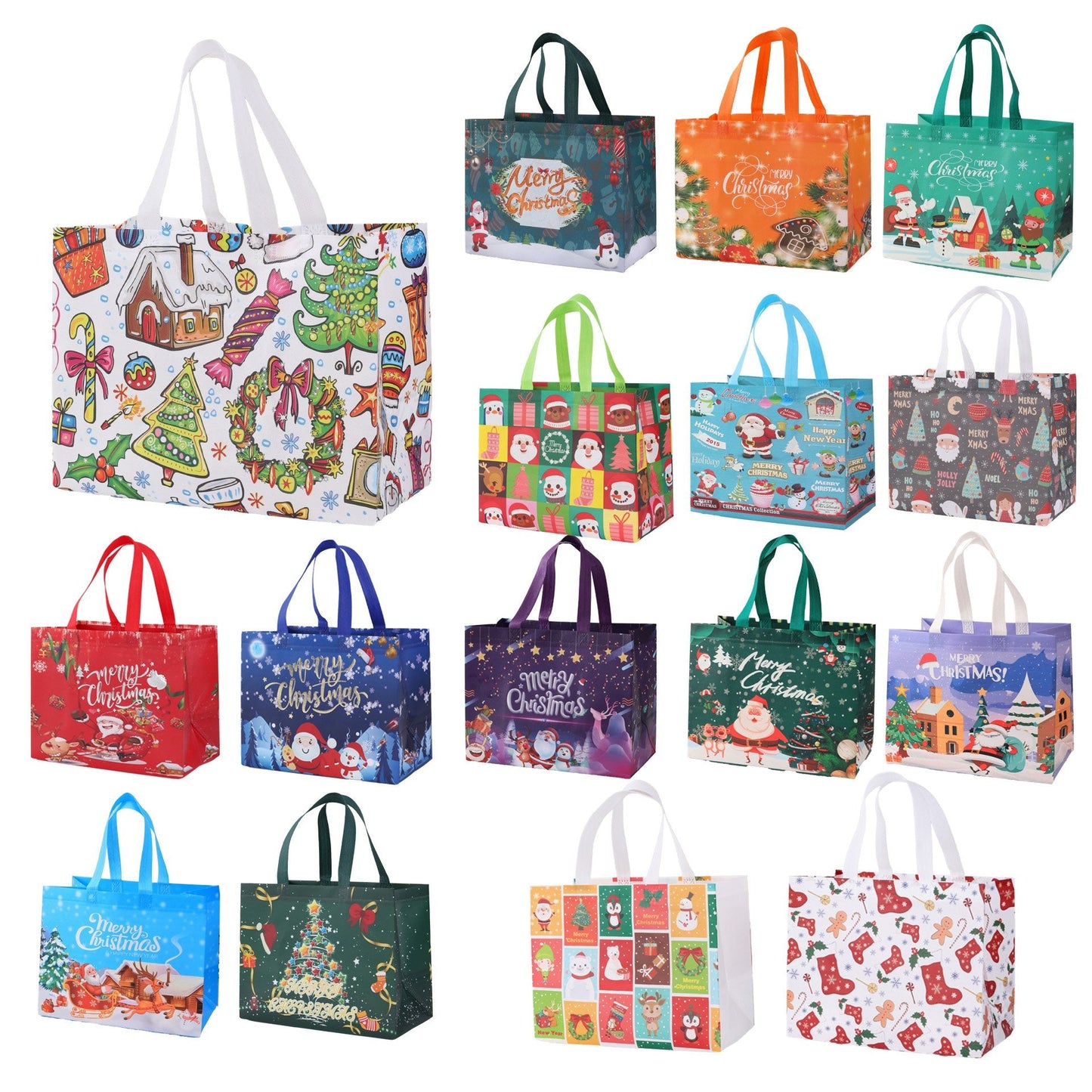 ??Christmas Early Discount 49% Off? Christmas Gift Bags Large Reusable Tote Bags