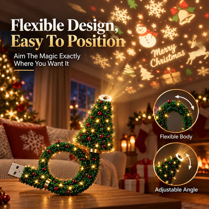 🎄 Christmas Tree Projection Lamp - 6 Theme Festive Ceiling Light 🎅
