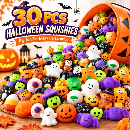 🎃 Bulk Halloween Mini Squishy Toys – 30/50/100PCS Party Favors for Kids