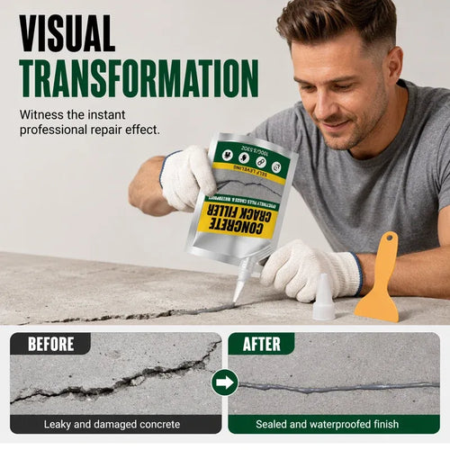 🛠️ Waterproof Concrete Crack Filler for Concrete Repair