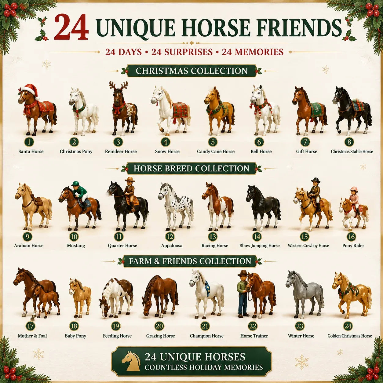🔥🎁🐴 Christmas Horse Advent Calendar--24 Days of Horse Friends & Holiday Memories 🎄